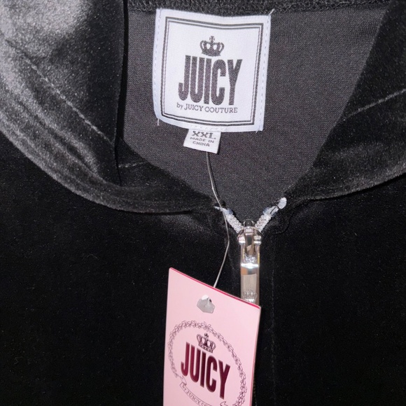 Juicy Couture Black Velvet Light Weight Jacket - Picture 3 of 5